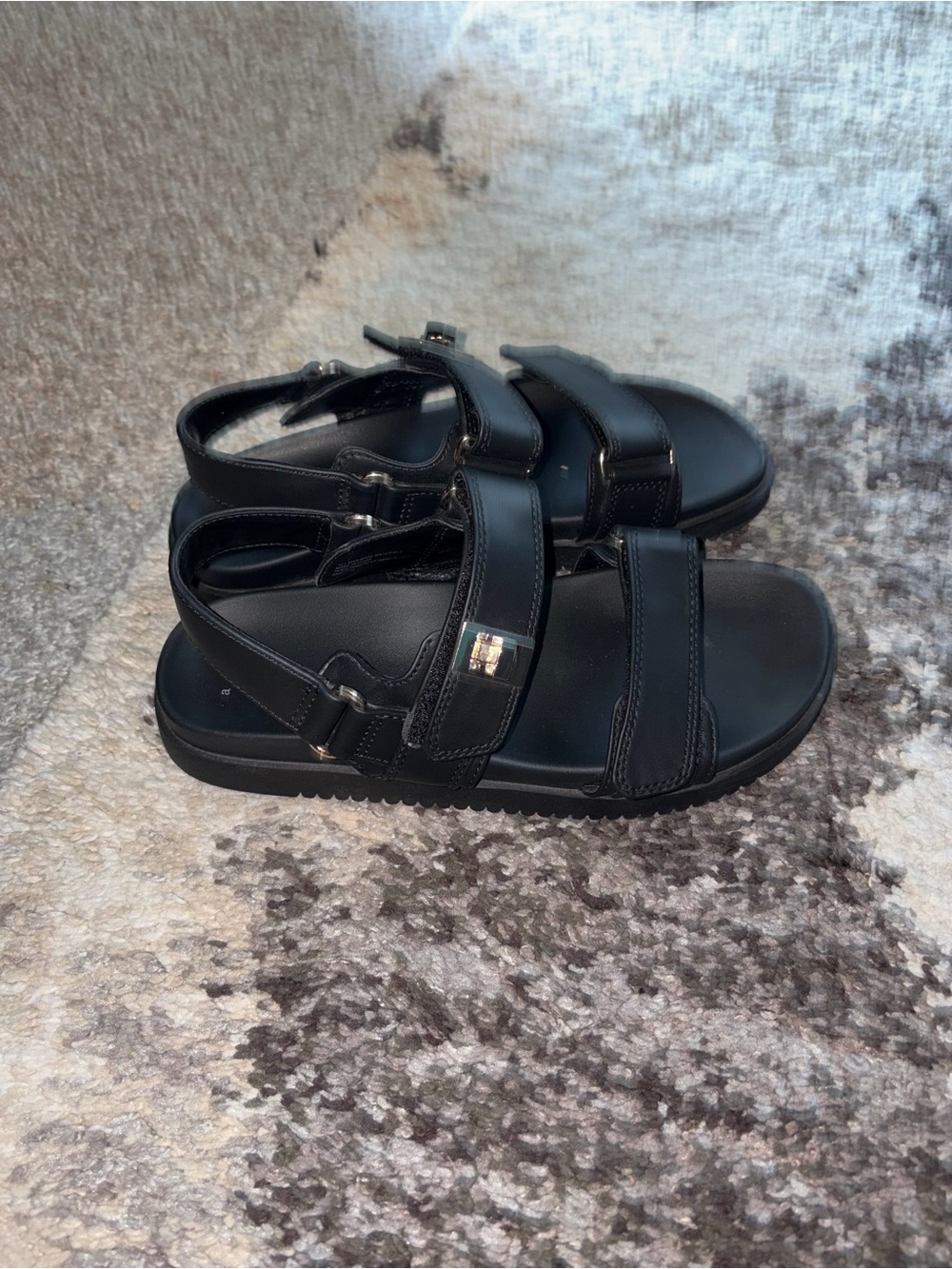 a new day Black Sport Sandals